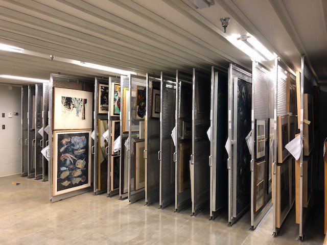 Temperature-controlled storage areas in Wriston house