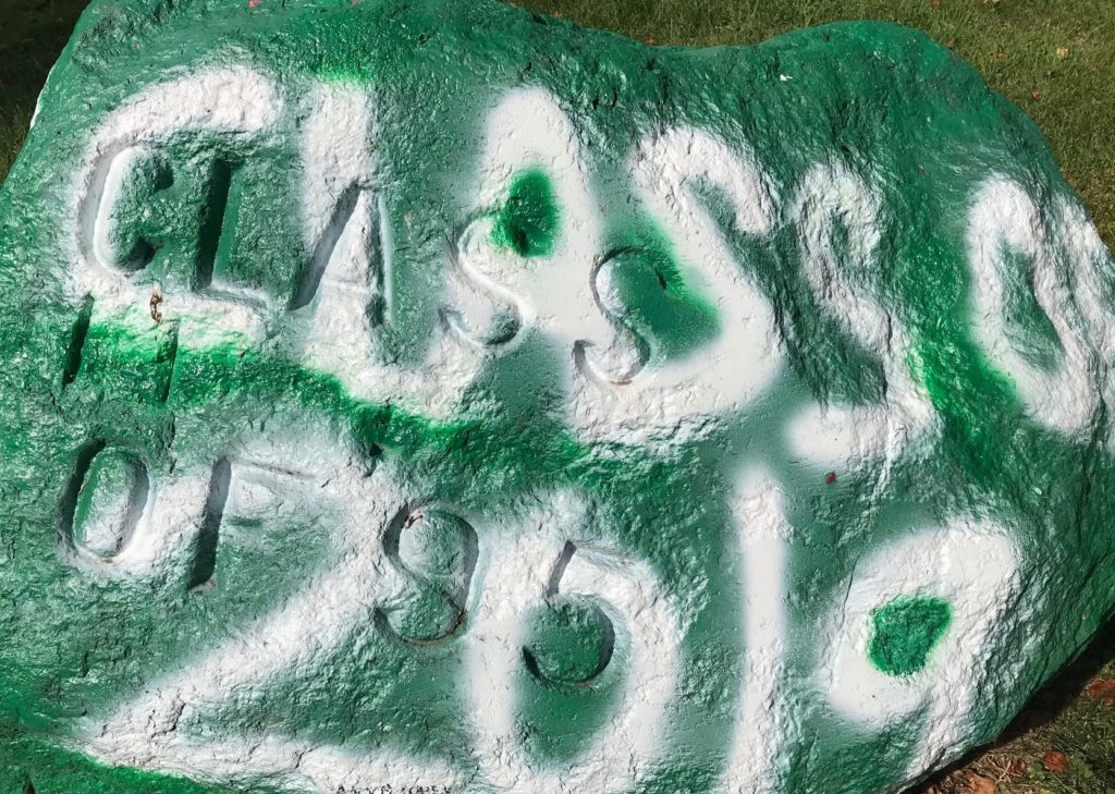 Class of ’95 (that’s 1895) on the Rock, which sits on the Main Hall lawn