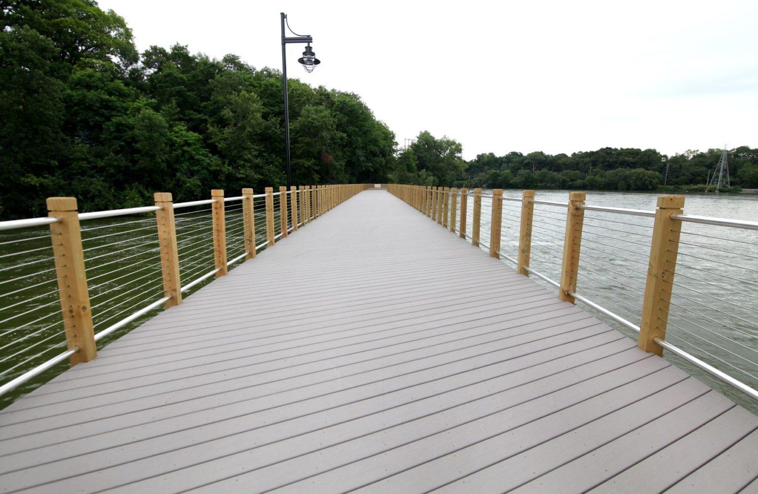 The Lawe Street Trestle Trail, just south of campus, will open in early August. (Photos by Danny Damiani)