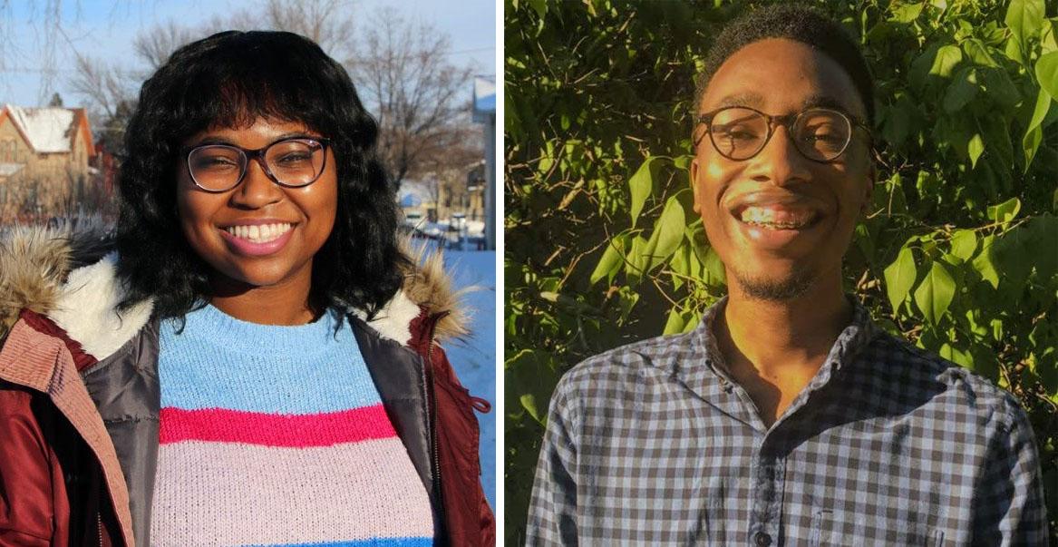 Side by side headshots of Sarah Navy (left) and Malcolm Davis (right)