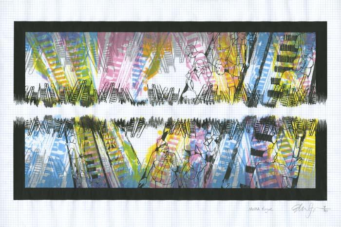 Edwin Jager's 2012 artwork “MoMA Fugue: Iconometer Series”