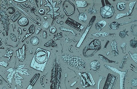 Katie Ries' 2014 artwork "Observations: Sidewalk Objects"