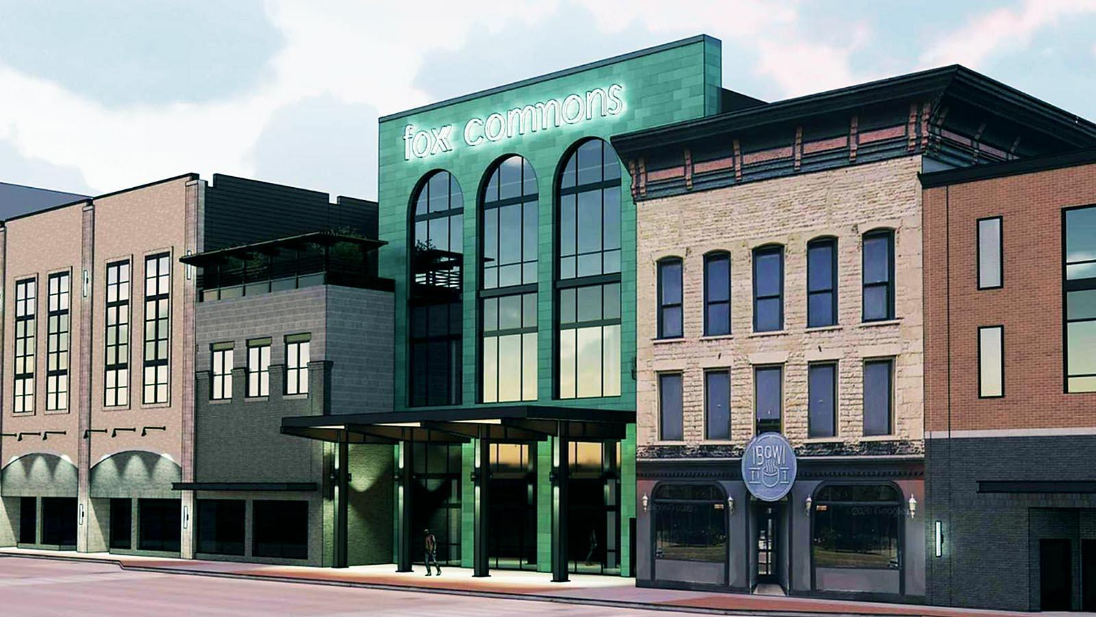 A rendering of Fox Commons, a living learning community where entrepreneurship majors study entrepreneurship in college, and earn a business and entrepreneurship degree. 