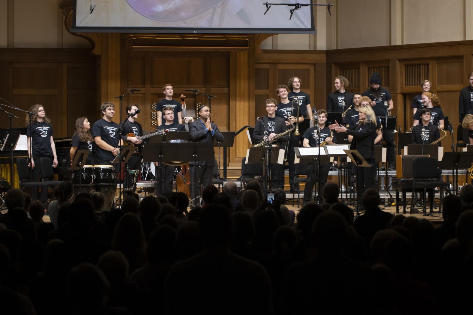 Lawrence students perform with Liam Teague at the 2022 Jazz Celebration Weekend.