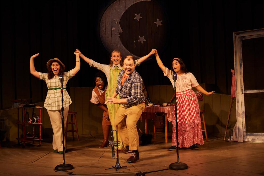 Performers on a stage