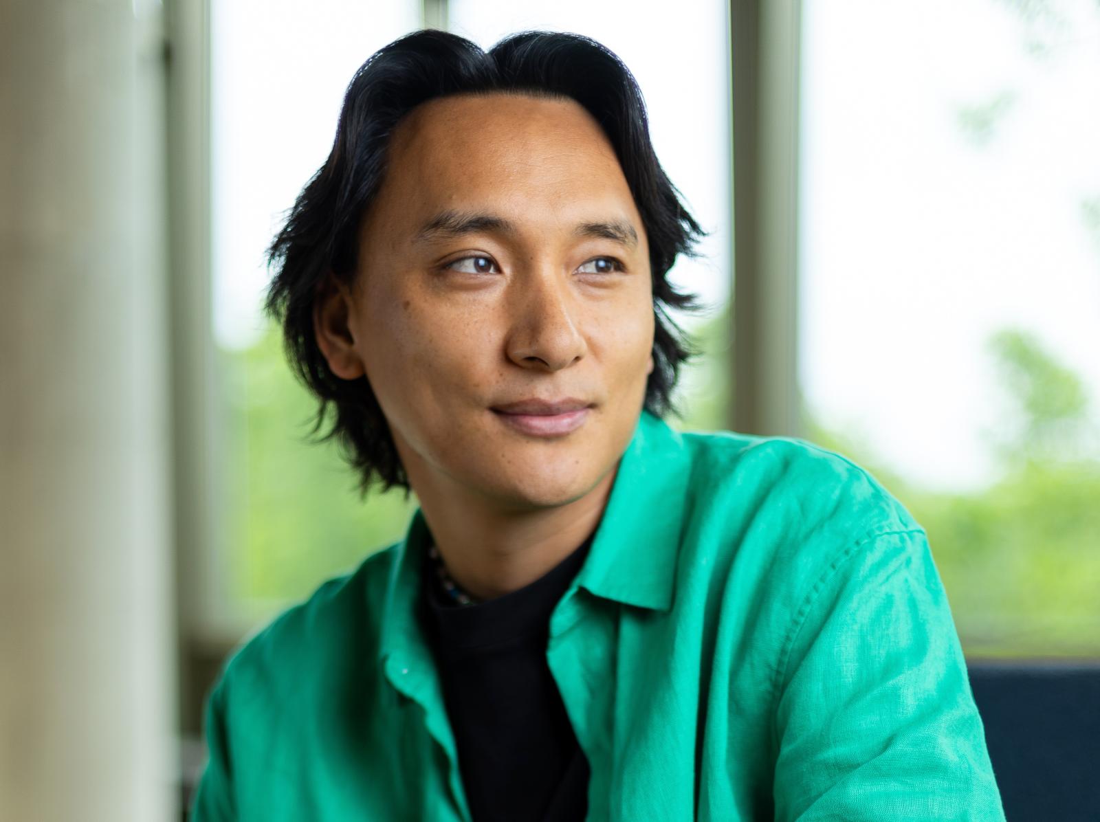 Pawo Choyning Dorji poses for a portrait in Warch Campus Center.