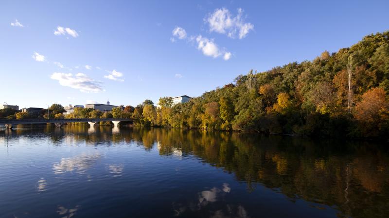 Lawrence University seen from the Fox River.