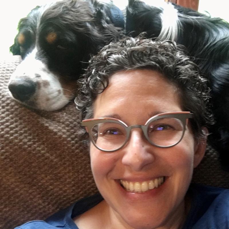 Picture of Rosie Cannizzo with her super cute dog